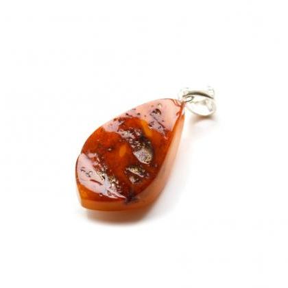 Beeswax Baltic Amber Pendant Jewelry Silver..