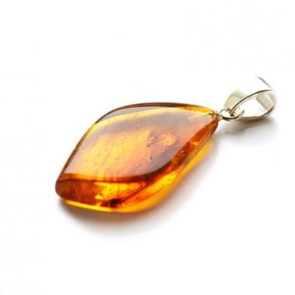 Insect Amber Pendant, Baltic Amber, Inclusion..