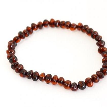 Cherry Oval Baroque Beads Baltic Amber Simple..