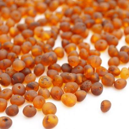 50 Units Natural Orange Teething Amber Beads With..