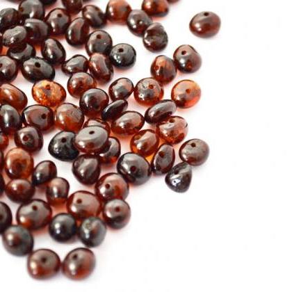 50 Pcs Baltic Amber Cherry Beads With Holes For..