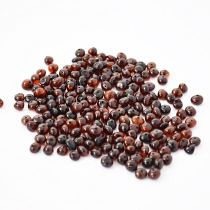 50 Pcs Baltic Amber Cherry Beads With Holes For..