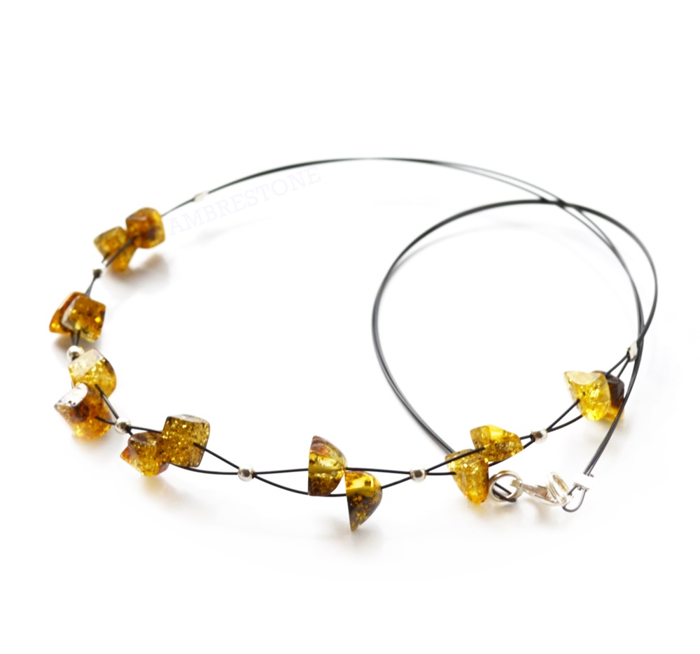 Baltic Amber Necklace For Adults | Green Amber Necklace | Amber Necklace | Green Amber | 2045