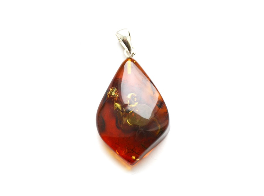 Drop Baltic Amber Pendant For Women Jewelry Shop, Drop Pendant Jewellery With Silver, Gift For Her, 1252