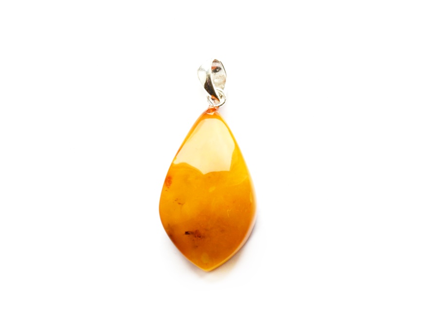 Beeswax Baltic Amber Pendant Jewelry Silver Sterling 925, Christmas Gift For Women, Gift Idea For Her, Natural Baltic Amber. 1267