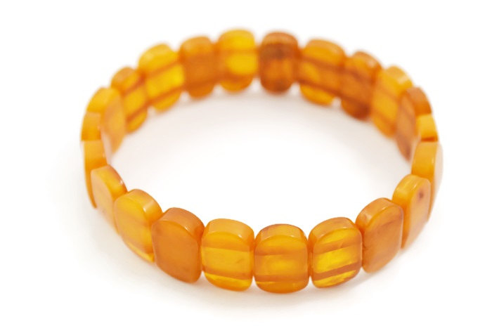Amber Bracelet Natural Heated 100 % Antique Color Of Baltic Amber. Healing Amber, Polished. 0714