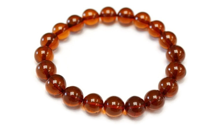 10 Mm Baltic Amber Bracelet Cherry Round Balls Clear High Quality Amber Beads Bracelet. 0630
