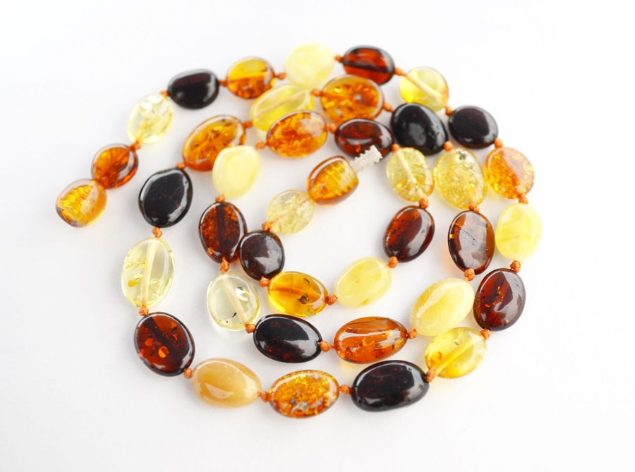 Amber Necklace, Baltic Amber Necklace, Amber Beads, Gift For Mom, Multi-color Necklace, Mix Color Necklace, 1504