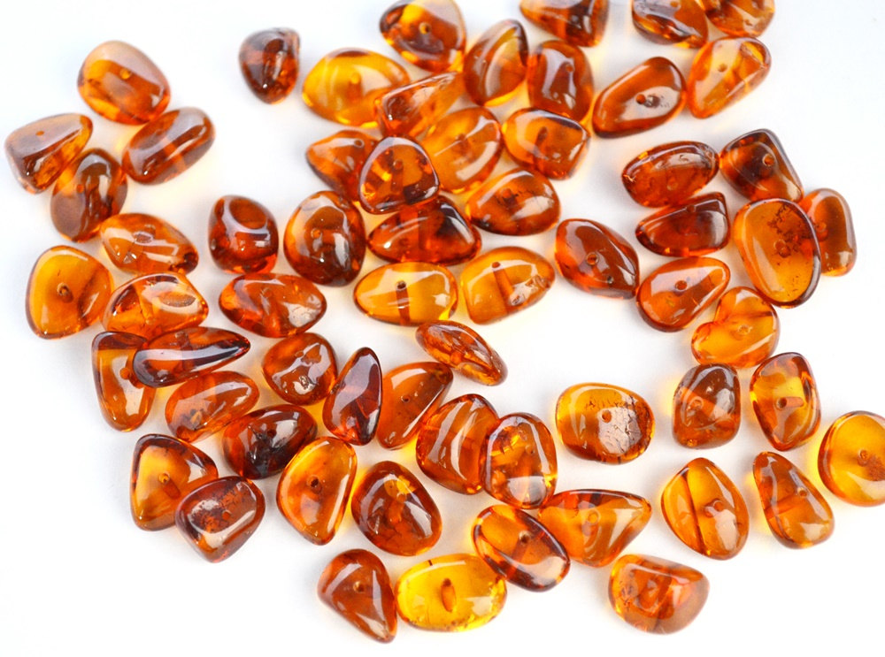 440 Unit Baltic Amber Beads, Loose Amber Beads, Orange Beads, Drilled Beads, Drilled Amber, Beads With Holes, 0294