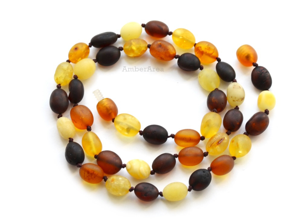 Raw Amber Necklace For Adults, Olive Bean Amber Beads Necklace, Natural Unpolished Amber, Healing Amber, 3075