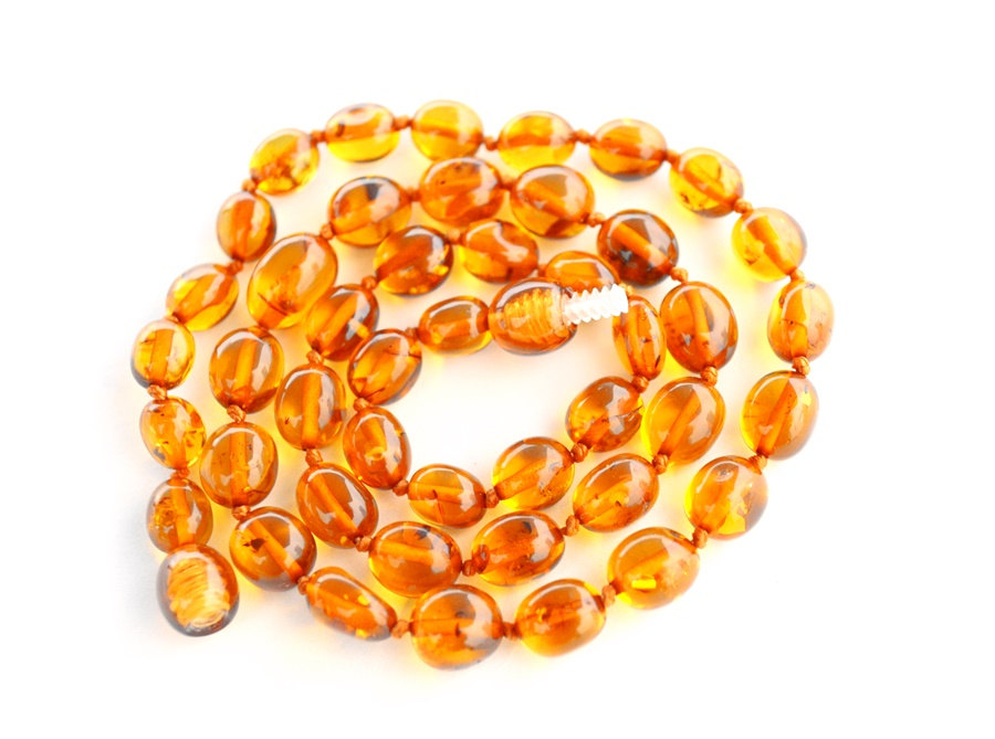 Baltic Amber Olive Polished Necklace Jewelry. Baltic Amber Jewelry Shop. Authentic Jewelry With Handmade 0646